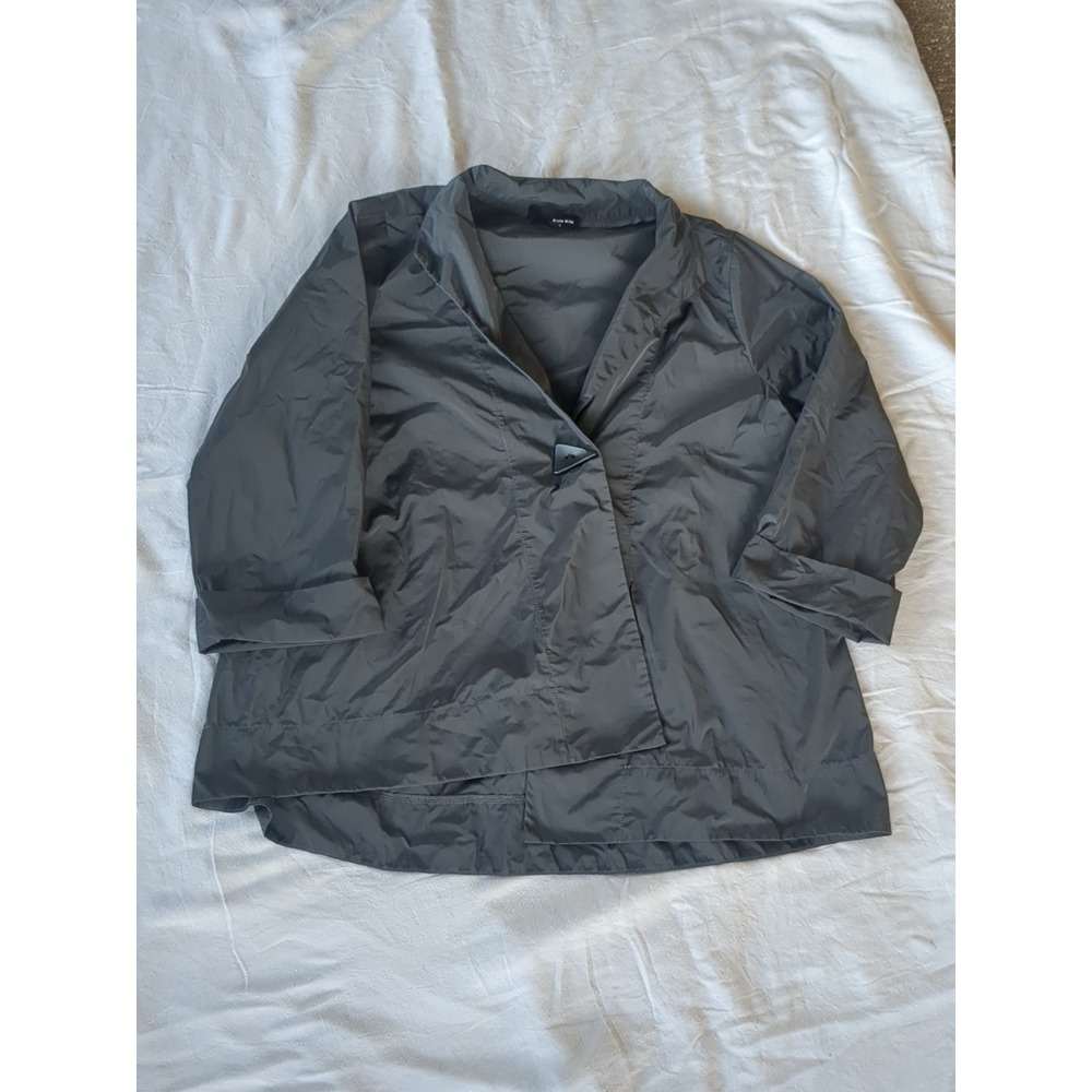 Sun Kim Asymmetrical Jacket Lightweight Avantgarde Gray Sz Small USA Made Button